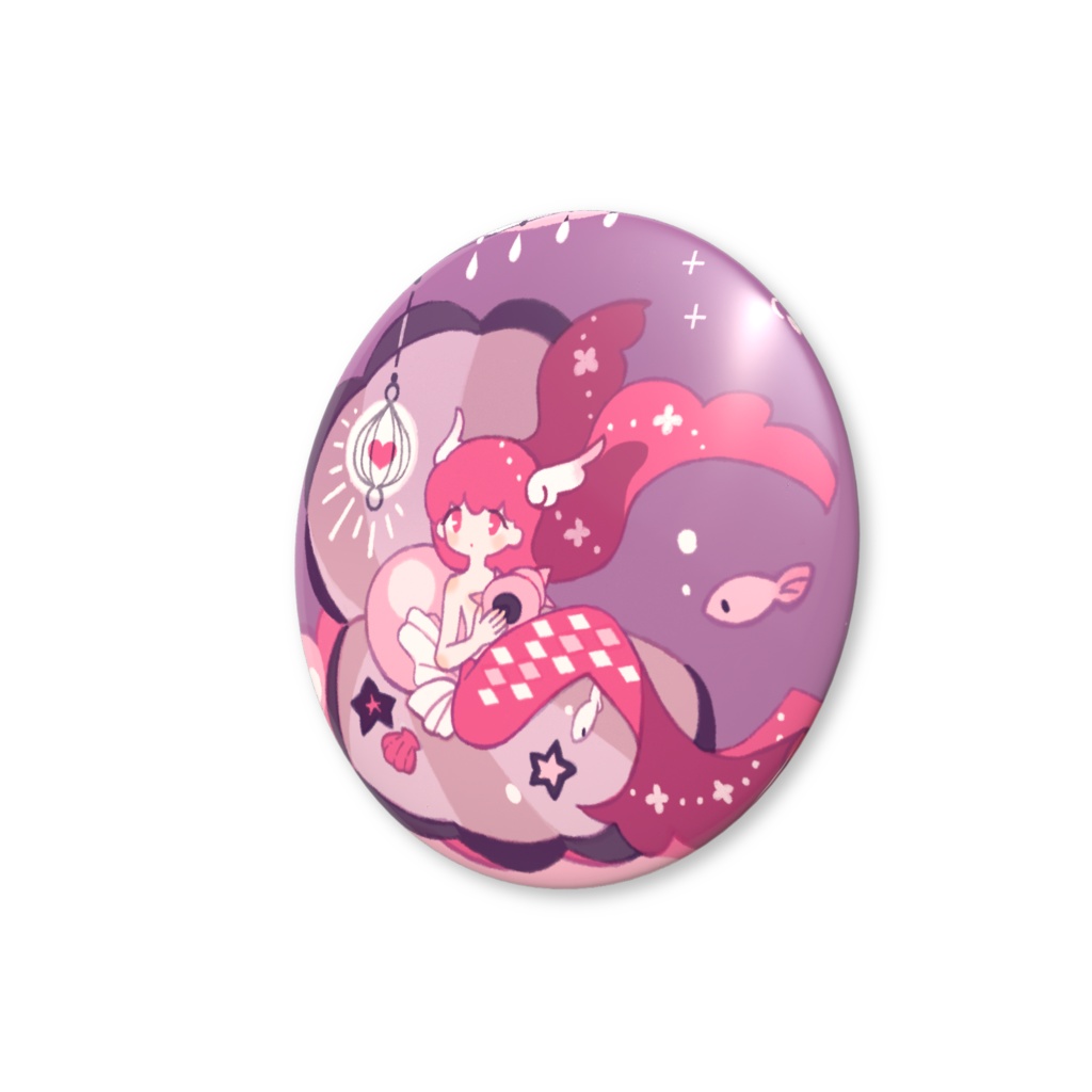 心を見つけた人魚 缶バッジ