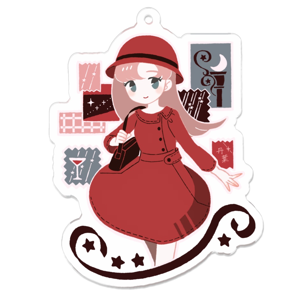 お気に入りのワンピース　アクリルキーホルダー