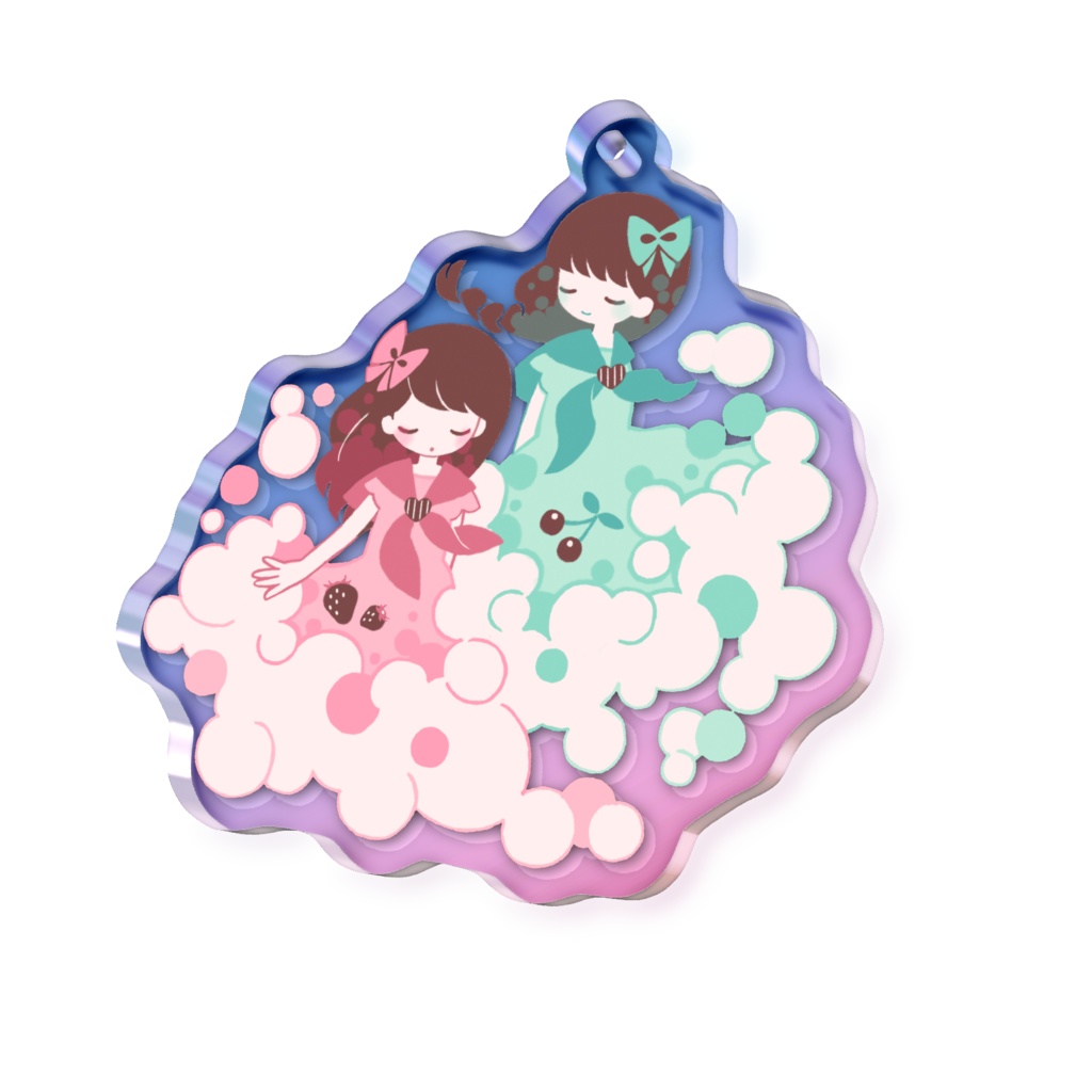 純喫茶 クリームソーダ姉妹 オーロラアクリルキーホルダー