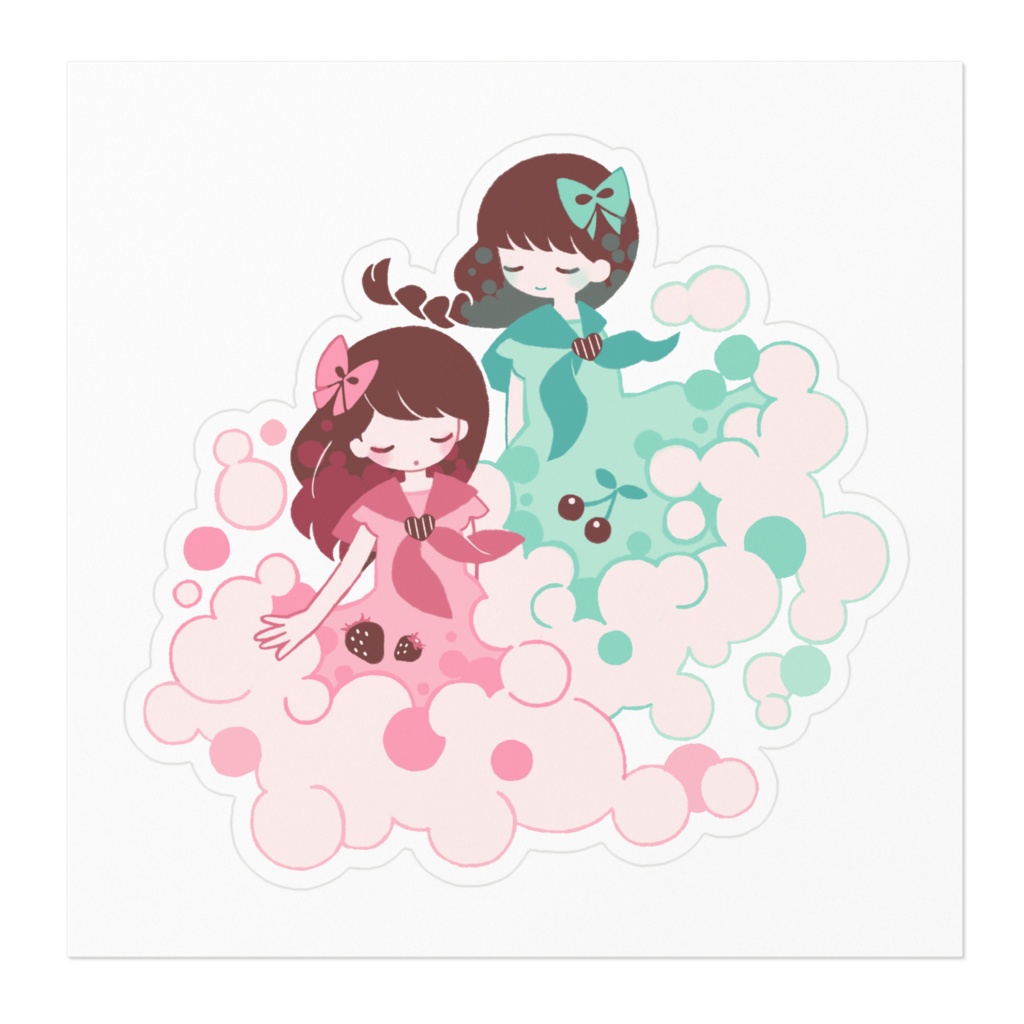 純喫茶 クリームソーダ姉妹 ステッカー