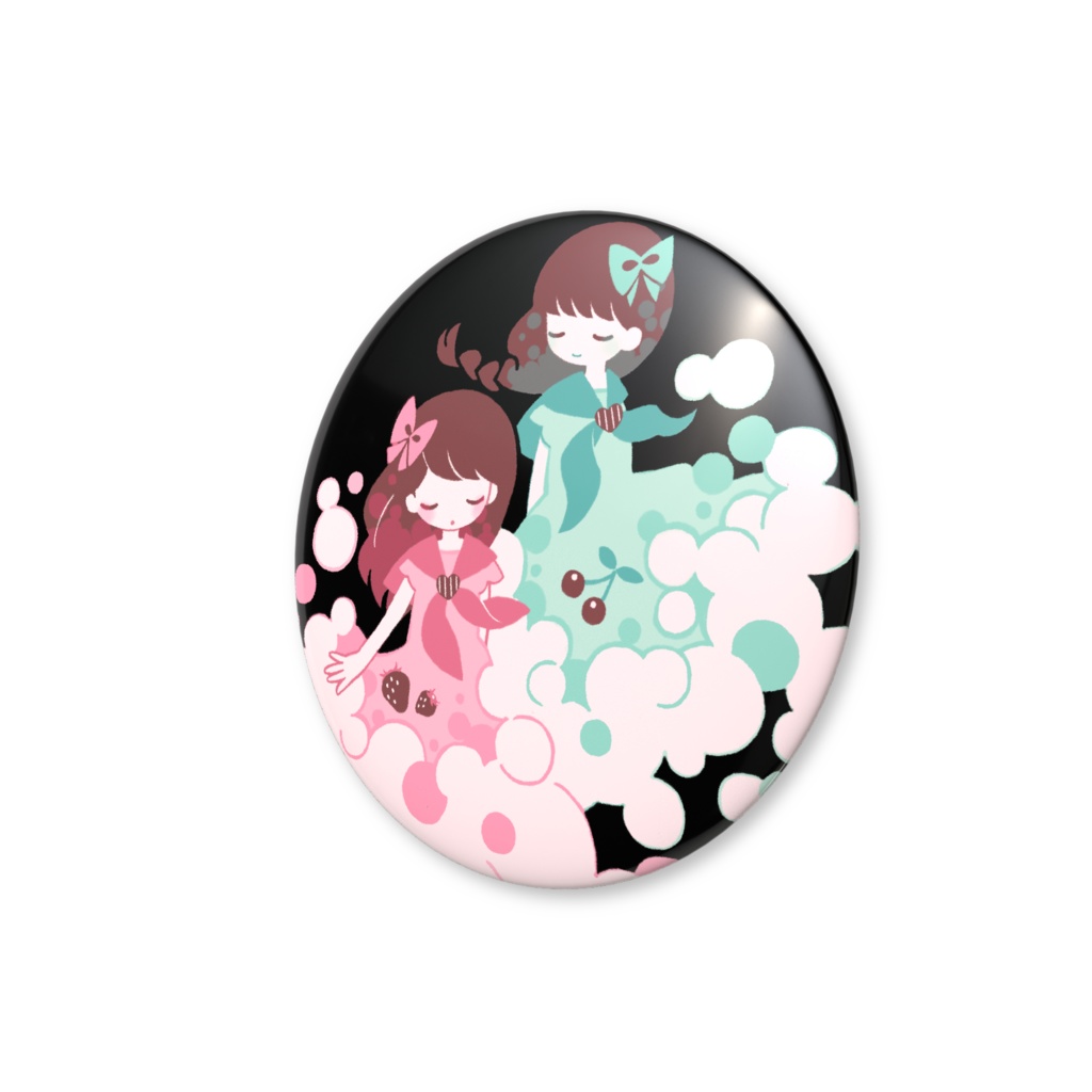 純喫茶 クリームソーダ姉妹 缶バッジ