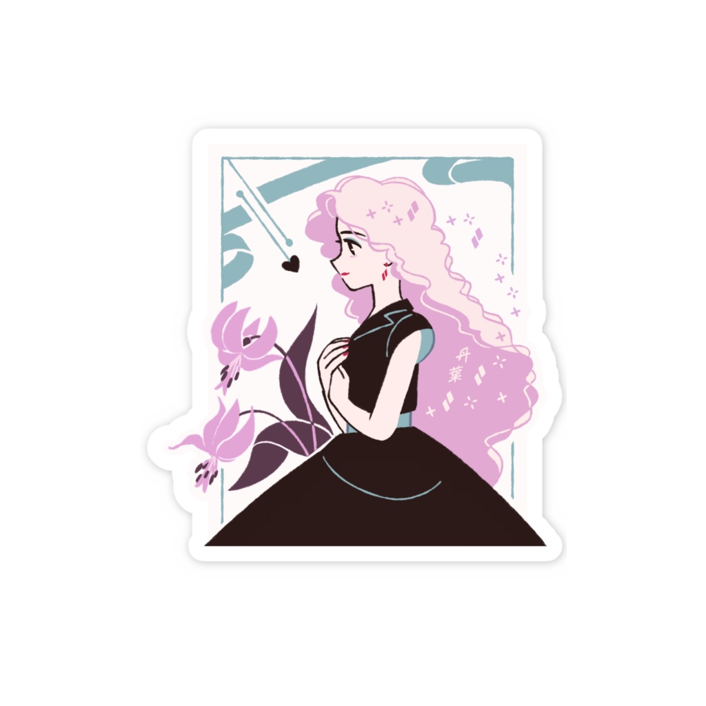 カタクリの花　スマホステッカー