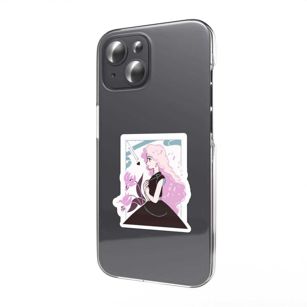 カタクリの花 スマホステッカー