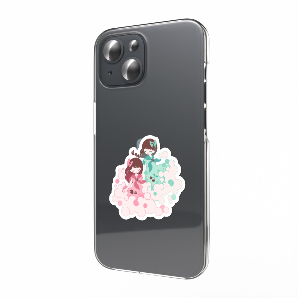 純喫茶 クリームソーダ姉妹 スマホステッカー