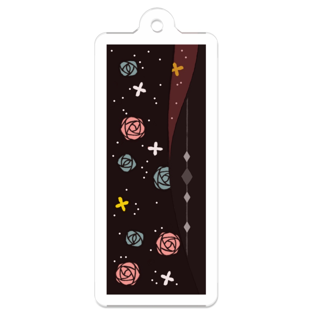 薔薇模様 アクリルキーホルダー