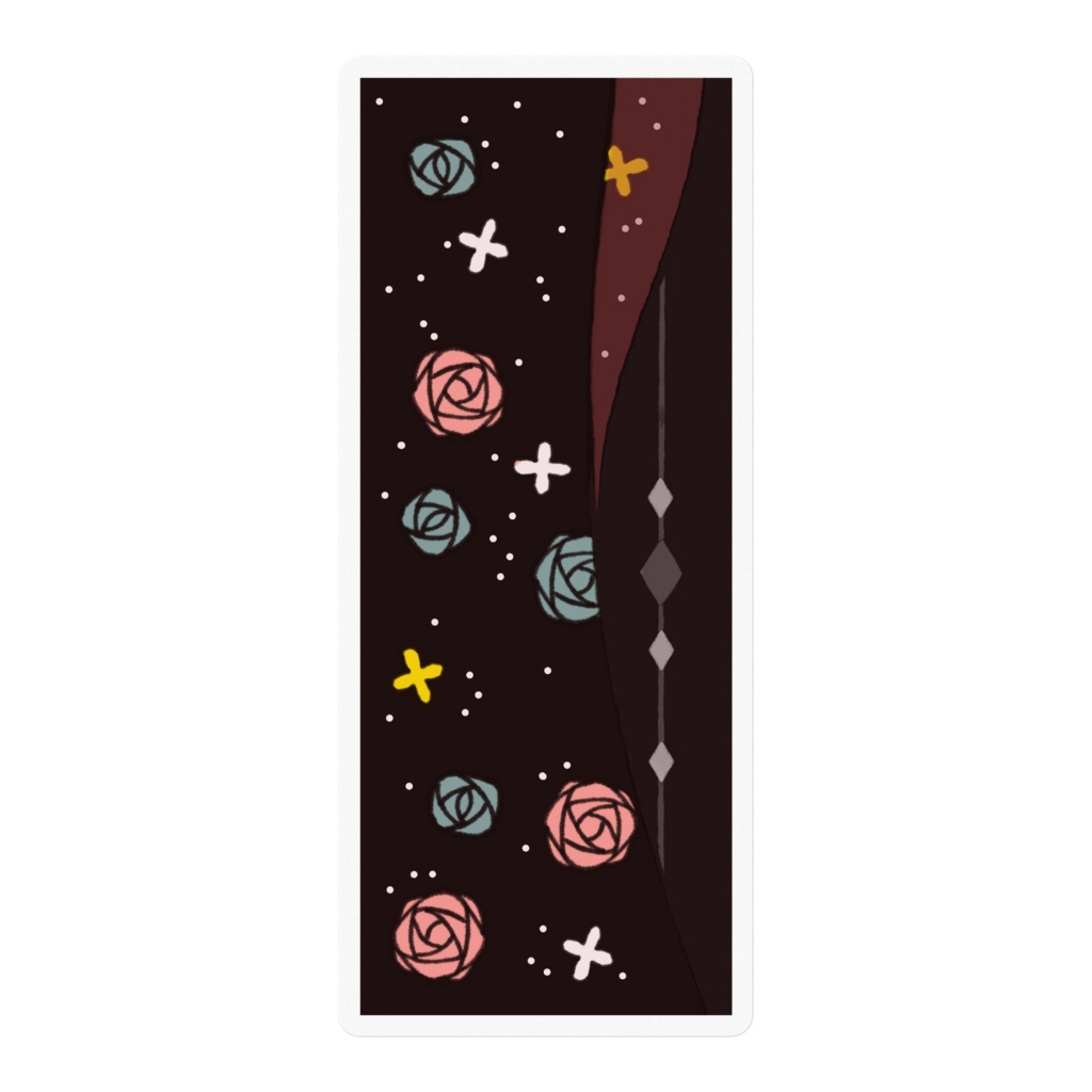 薔薇模様 クリアステッカー