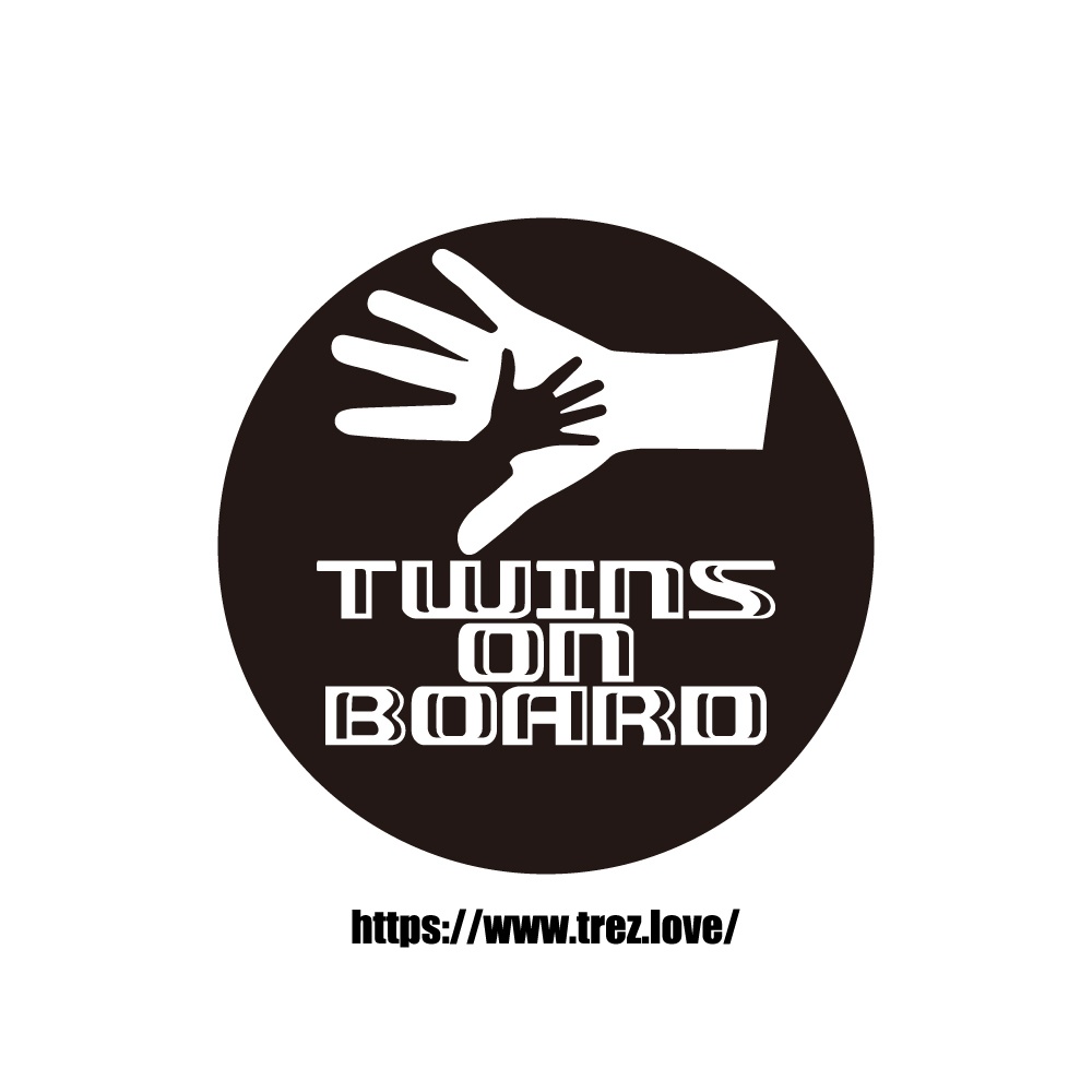 全8色 TWINS ON BOARD 親子 HAND マグネット