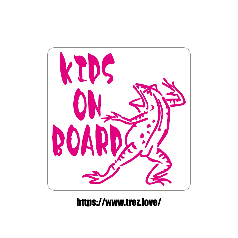 全8色 KIDS ON BOARD 鳥獣戯画 かえる マグネット