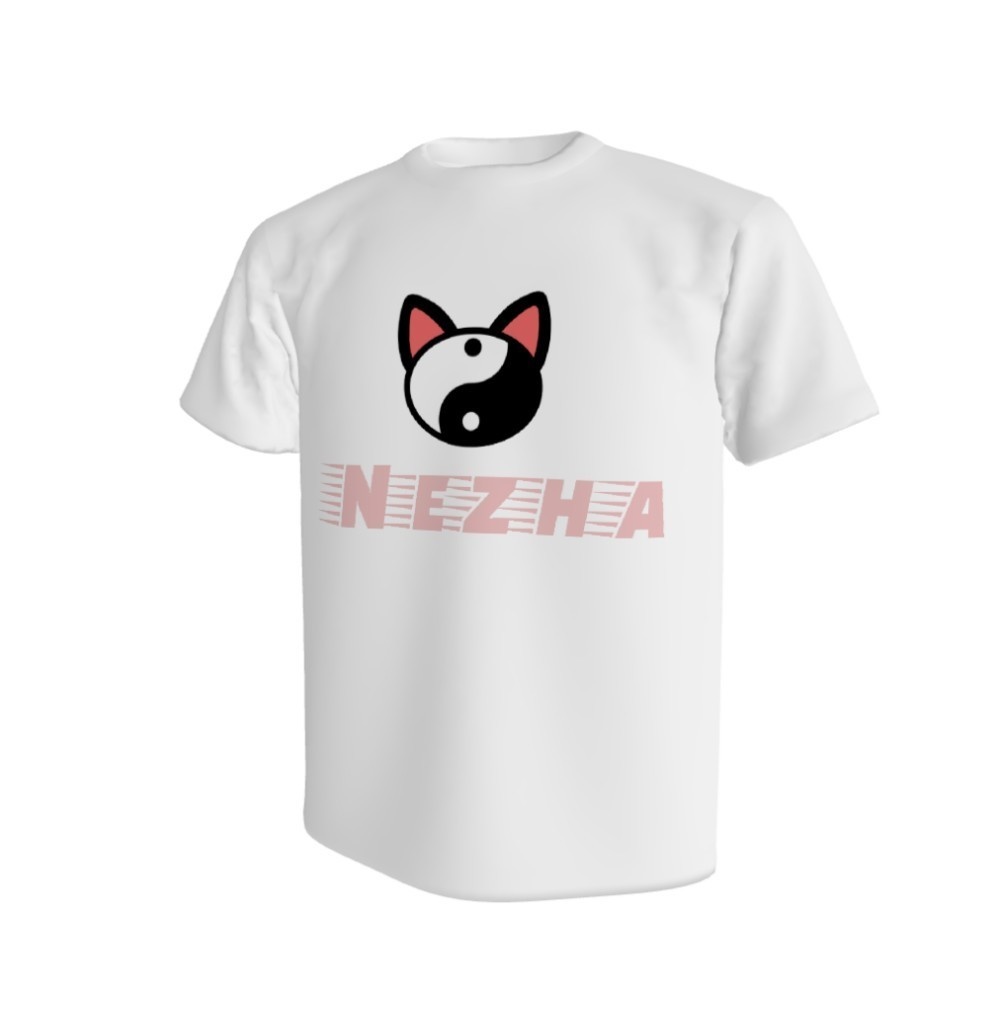 猫太極図Tシャツ