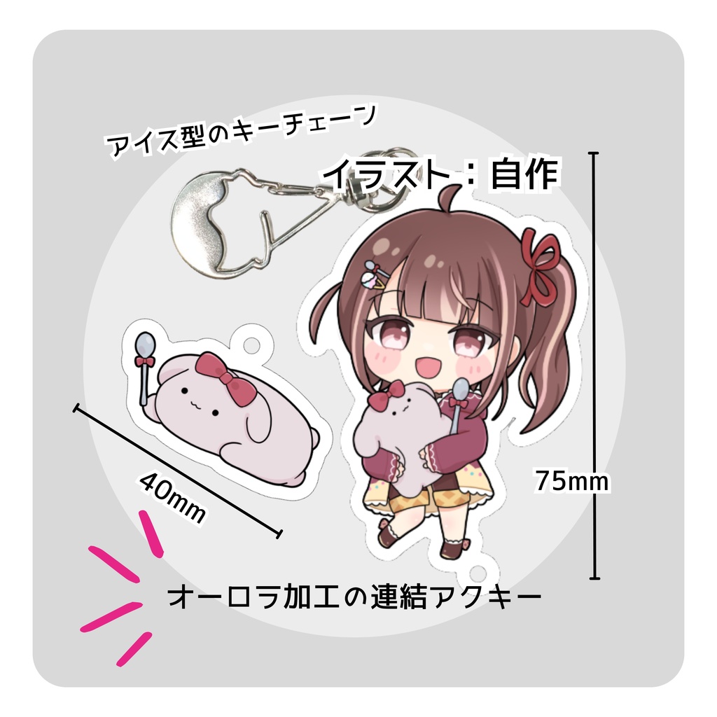 結城ゆん オーロラ加工 連結アクキー