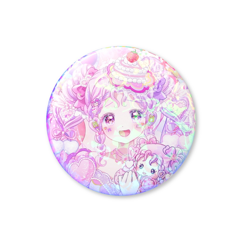💝まぼろし あいめ💝🎗🩰ホログラム缶バッジ-32mm