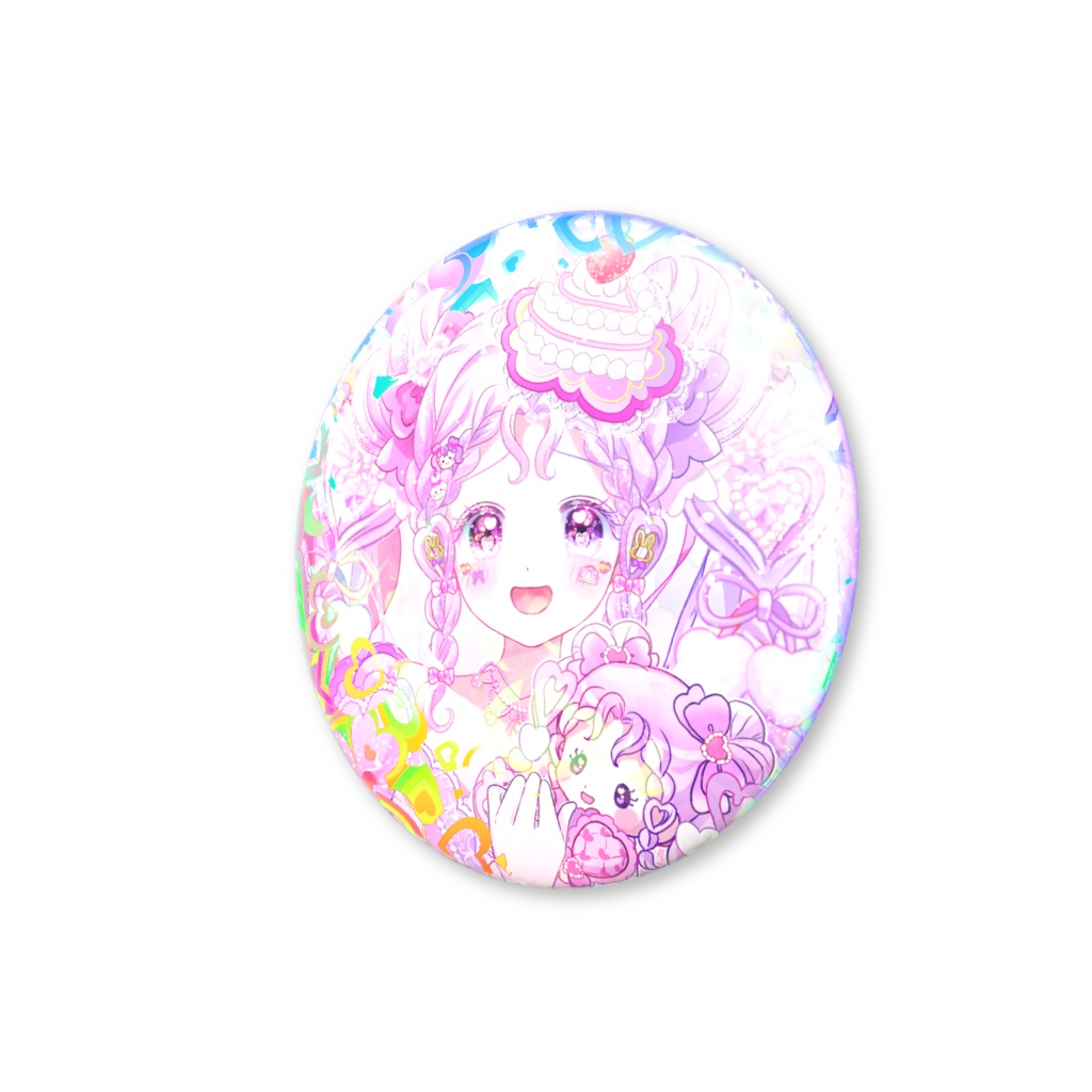 💝まぼろし あいめ💝🎗🩰ホログラム缶バッジ-32mm