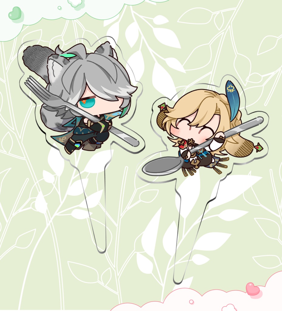 アルカヴェ❄🐆🌱🐰🏛️アクリルピックセット
