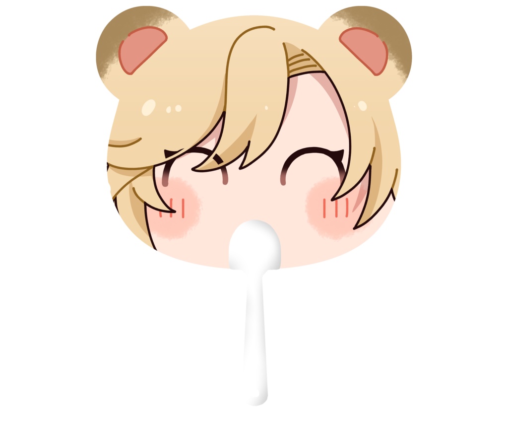 アルカヴェ両面くまうちわ