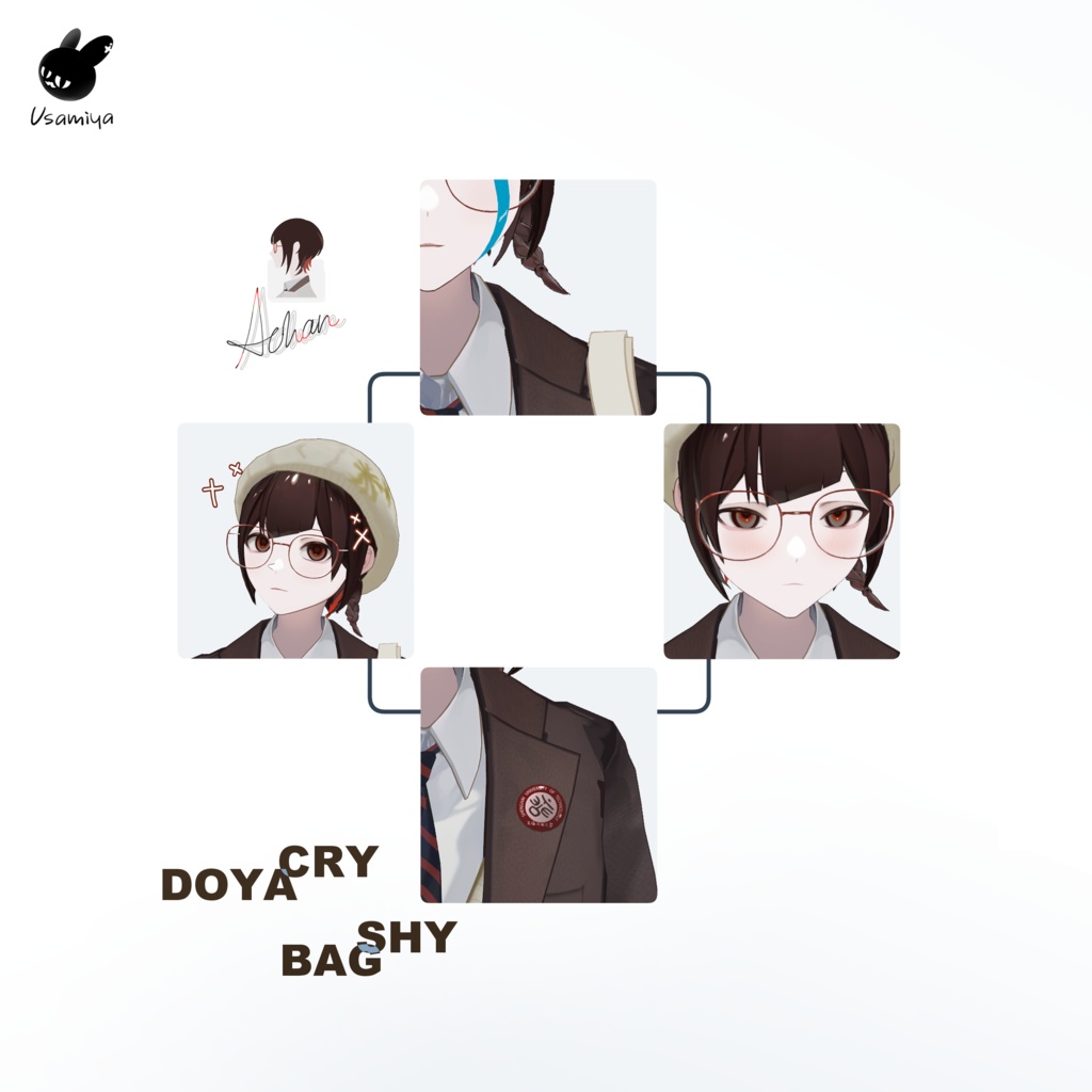 【兎味屋3Dモデル】Aちゃん(VRM/VRC)