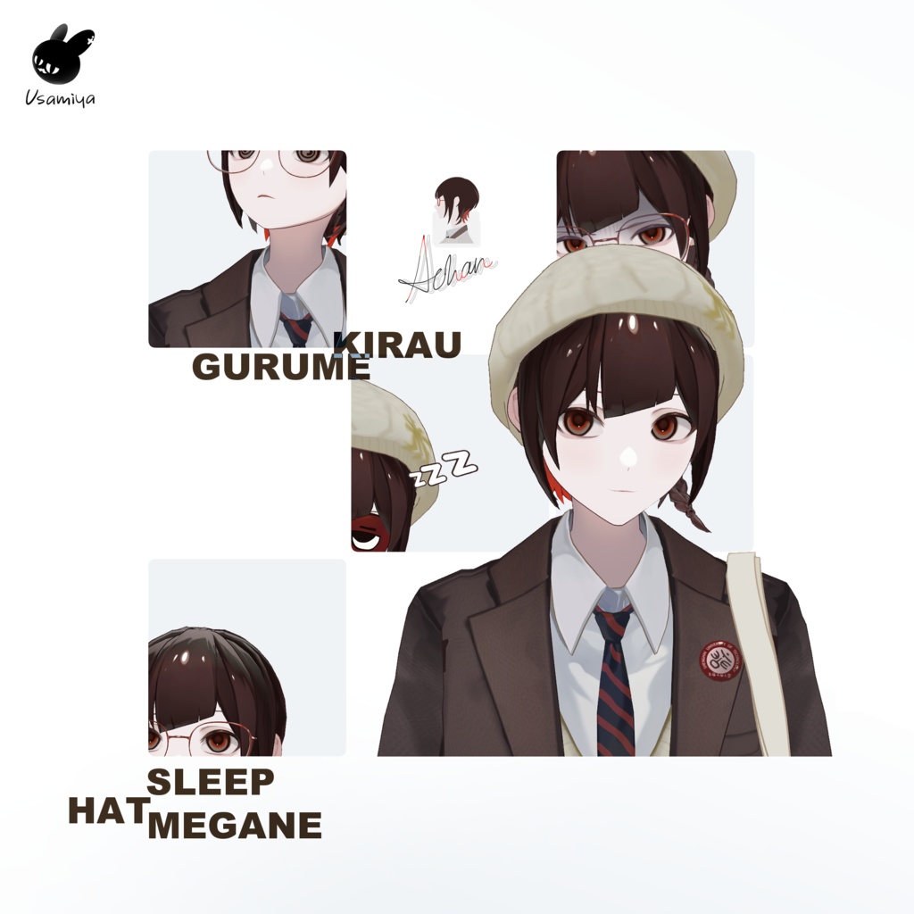 【兎味屋3Dモデル】Aちゃん(VRM/VRC)