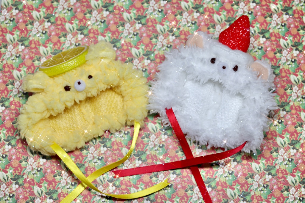 レモネードベア、ショートケーキベアのかぶりもの