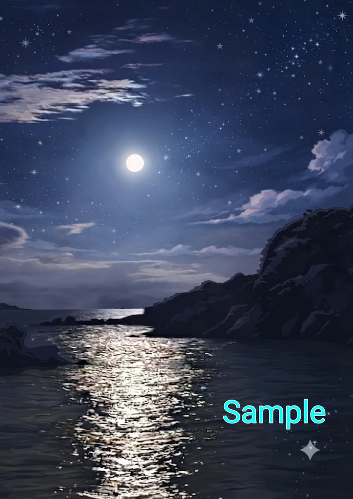 月夜の海を眺めて…