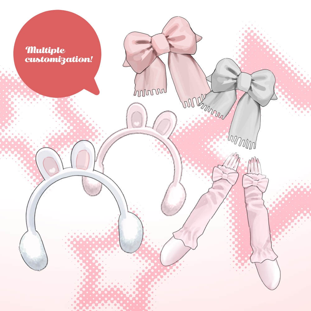 【Live2D】リボンマフセット / RibbonMufllerSets