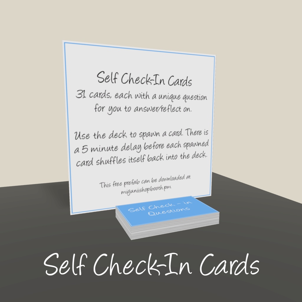 Self Check-In Cards [VRChat Udon] FREE