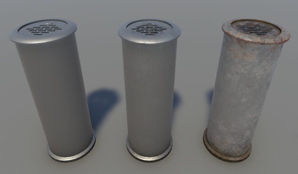 【3Dモデル】スタンド灰皿 汚れ方別3点セット