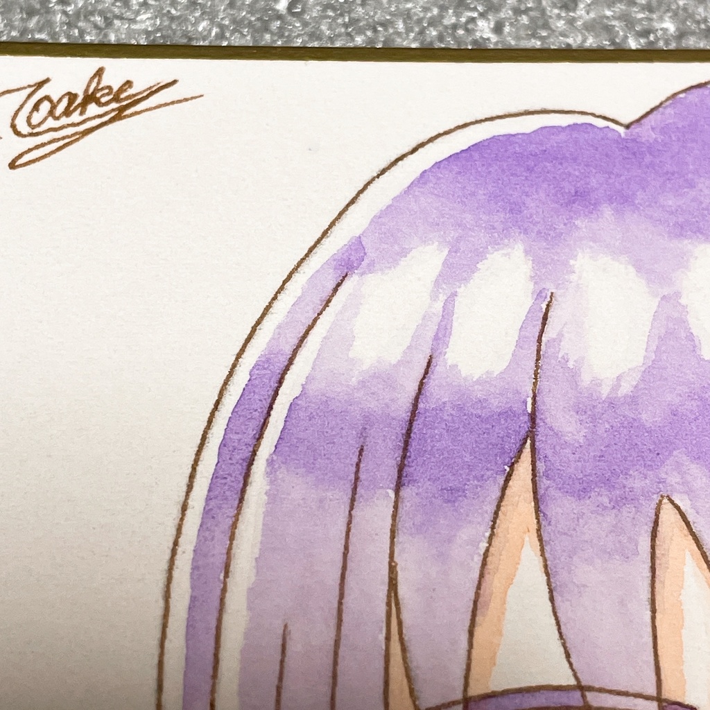 【訳あり】九十九シオン 直筆色紙