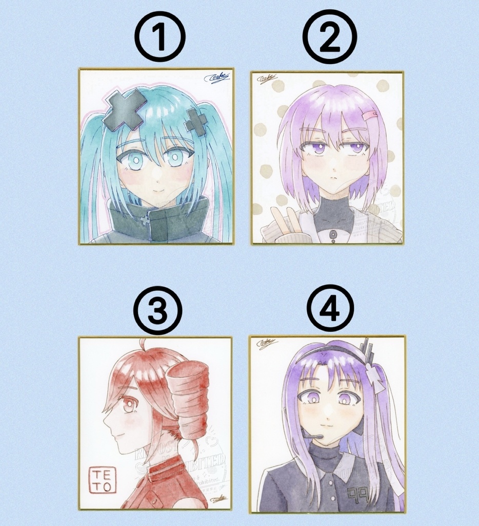 合成音声 直筆色紙