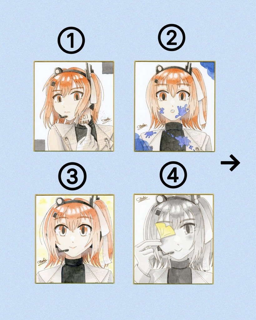 ③足立レイ 直筆色紙③