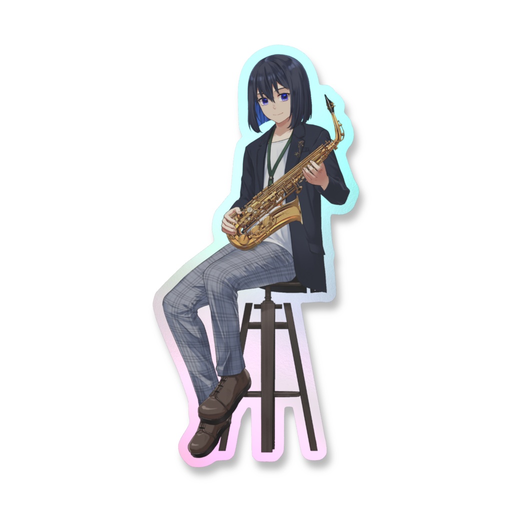 新衣装オーロラスマホステッカー