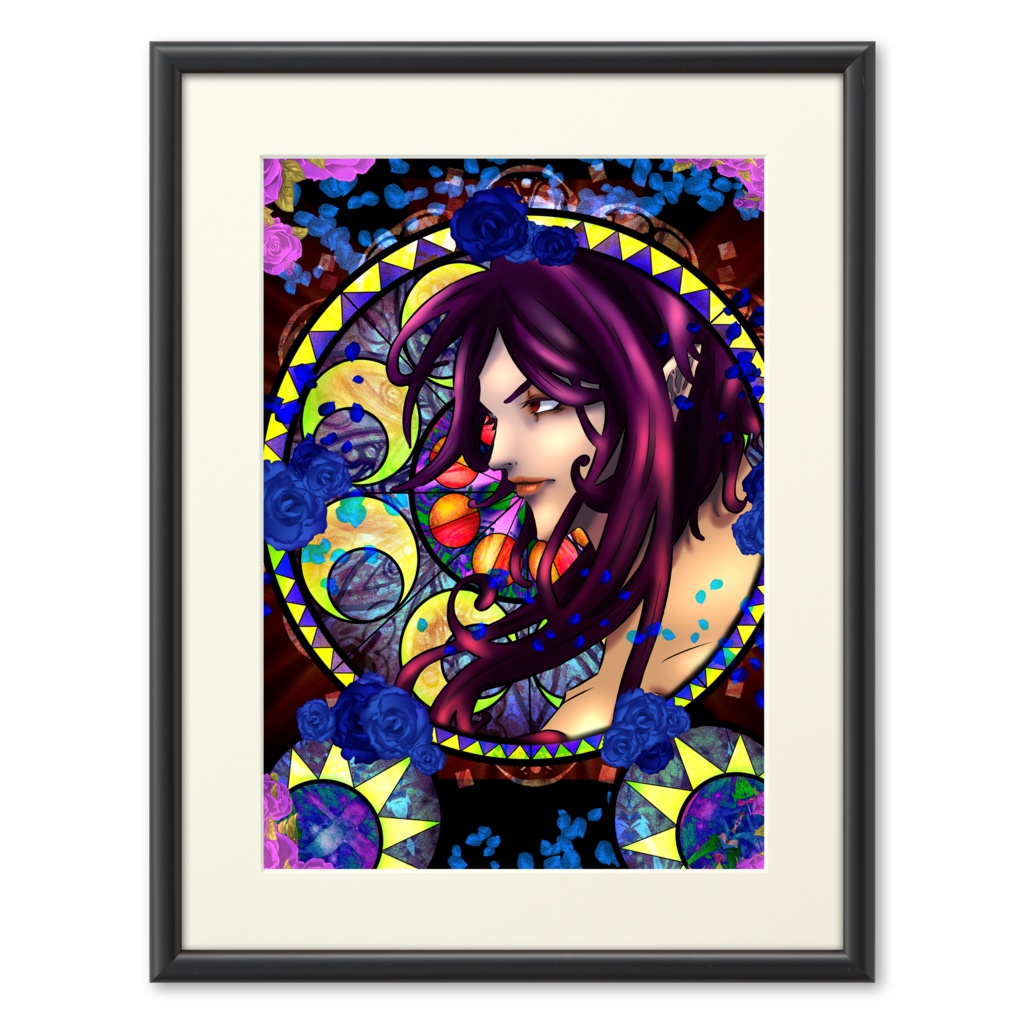 ステンドグラス　ムーン