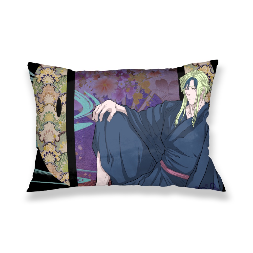 映ゆと墨絵 リバーシブル枕カバー