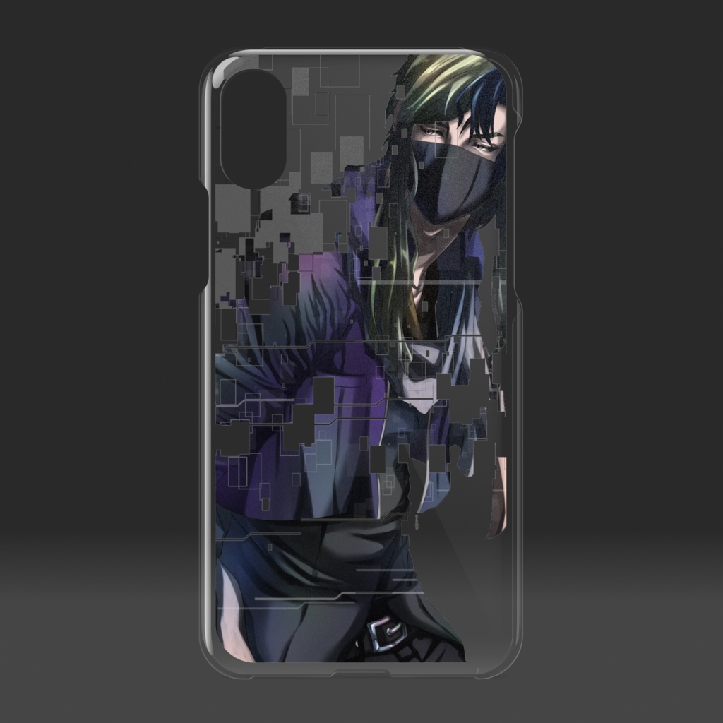 現代忍者iPhoneクリアケース背景透過