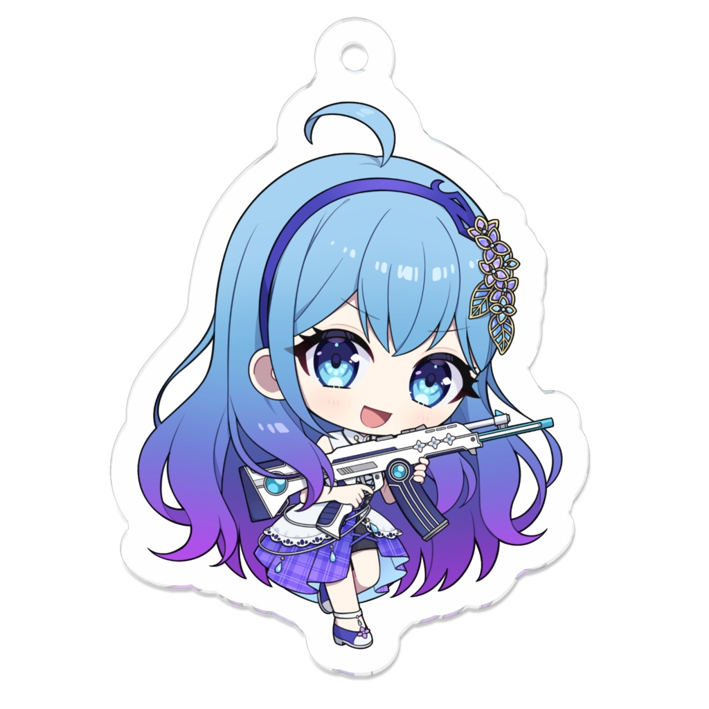 【新商品12/31まで】水乃あまねSDアクリルキーホルダー(銃)