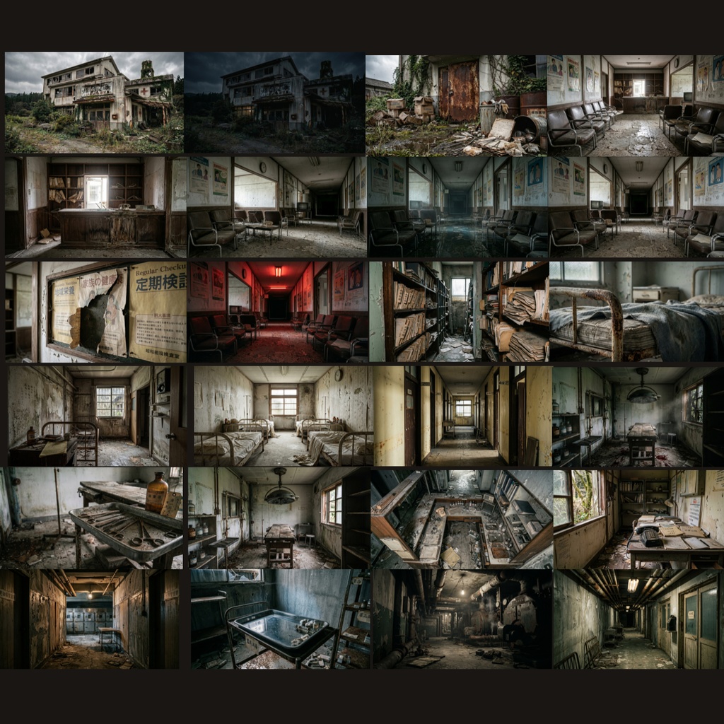 【背景素材】朽ちた記憶の病棟 ― 昭和廃病院26選(TRPG・ノベルゲーム・配信向け)