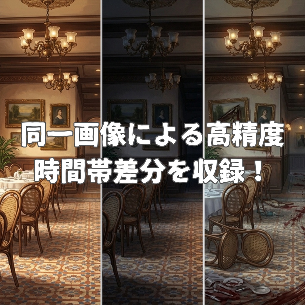【大正怪奇 背景素材140枚】帝都怪奇譚|昼夜怪奇血痕 差分あり【TRPG背景素材/CoC/ガスライト/ゲーム素材/ココフォリア対応】