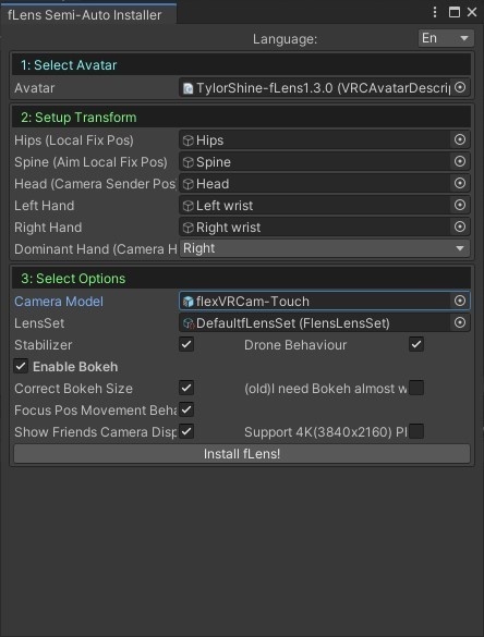 【VRChat想定Avatars3.0カメラシステム】flexLens【ふれんず】