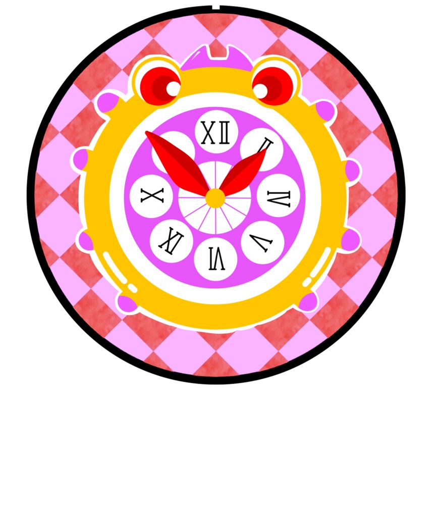 ちくたくくん缶バッジミラー