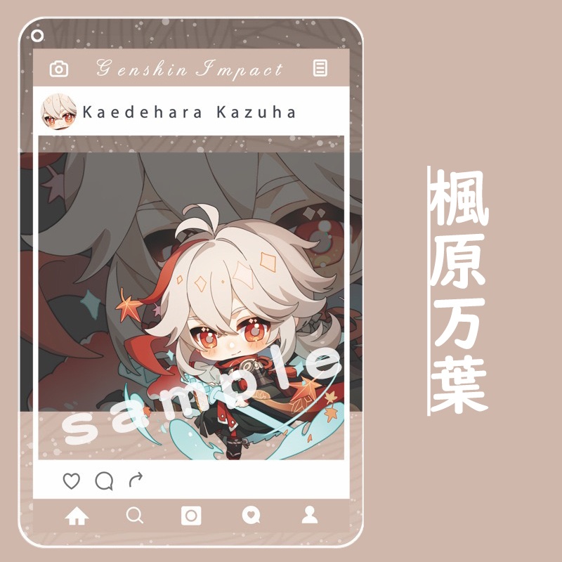 【原神同人】26キャラ アクリルフォトカード