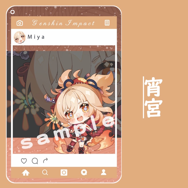 【原神同人】26キャラ アクリルフォトカード