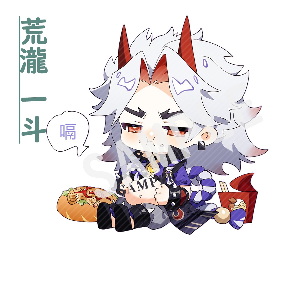 【原神-腹いっぱい食べたシリーズ】 トートバッグ(指定キャラ2点セット)