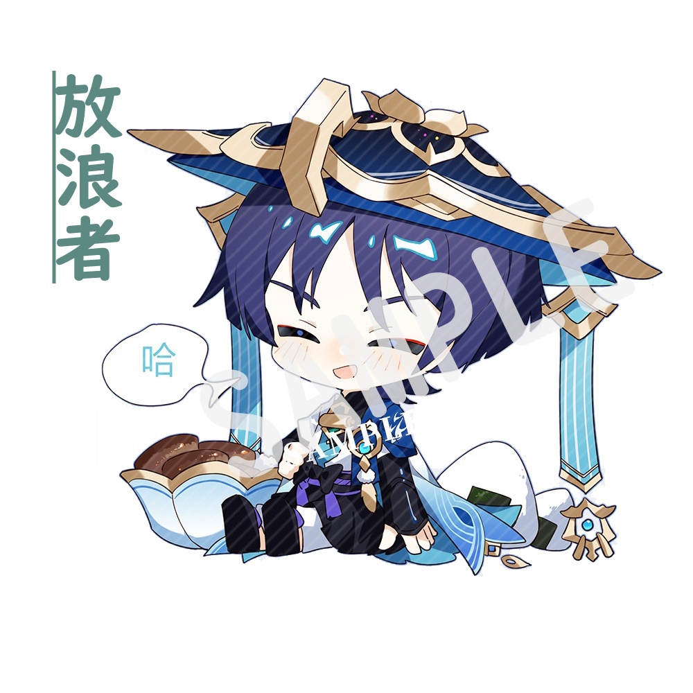 【原神-腹いっぱい食べたシリーズ】 トートバッグ(指定キャラ2点セット)