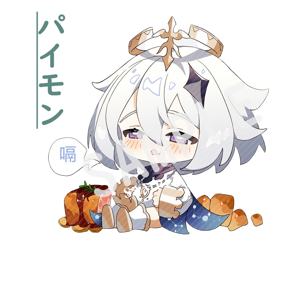 【原神-腹いっぱい食べたシリーズ】 トートバッグ(指定キャラ2点セット)