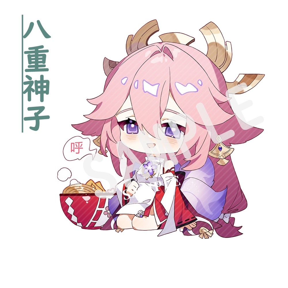 【原神-腹いっぱい食べたシリーズ】 トートバッグ(指定キャラ2点セット)