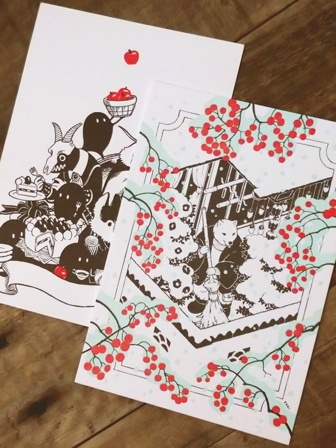 活版印刷ポストカード 2枚セット