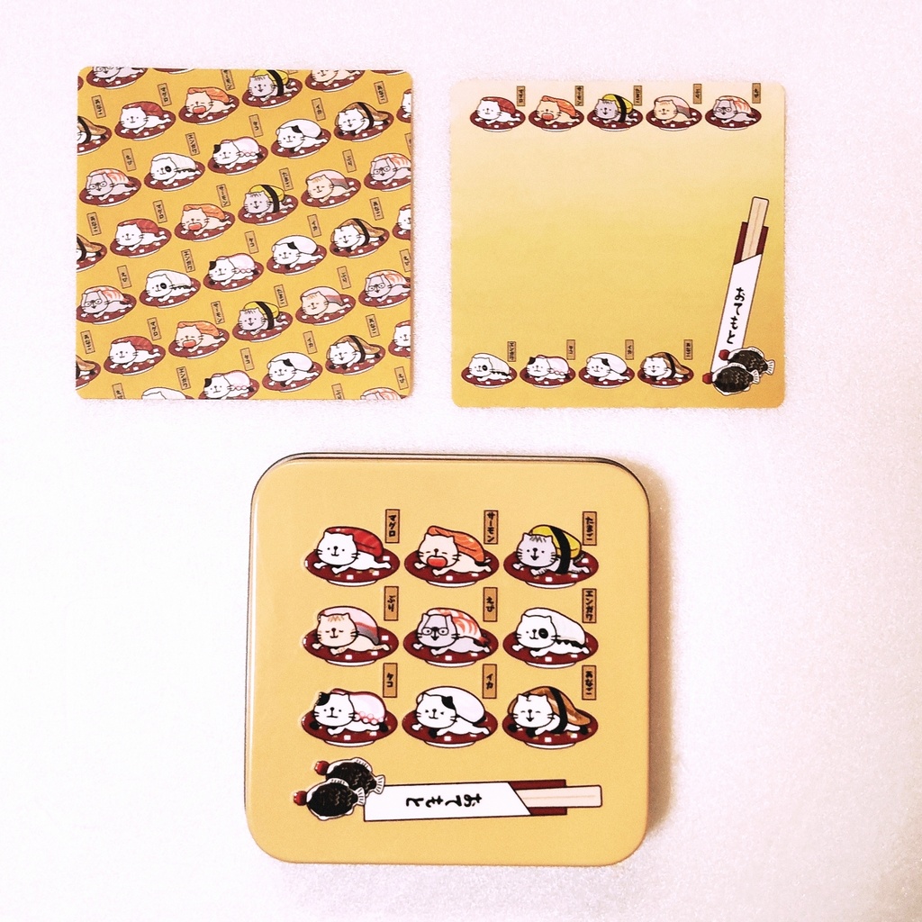 ノッポキャット　メモ缶（寿司）