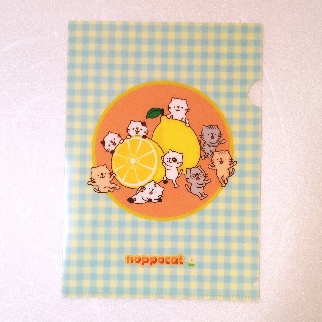 ノッポキャット　A5クリアファイル（レモン）
