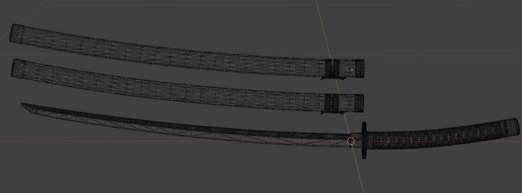 Katana001 Premium Japanese Sword Game-Ready PBR Model Low-poly 3D model