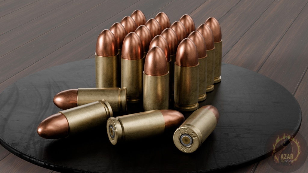 Professional Ammo Pack APX 26 (10 Types / PBR / Game-Ready) 弾薬パック