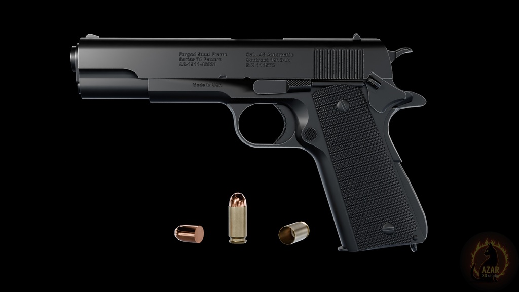 Tactical Pistol 1911 (PBR / Game-Ready) タクティカルピストル
