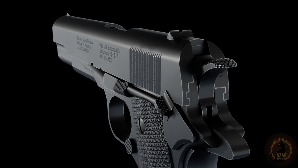 Tactical Pistol 1911 (PBR / Game-Ready) タクティカルピストル